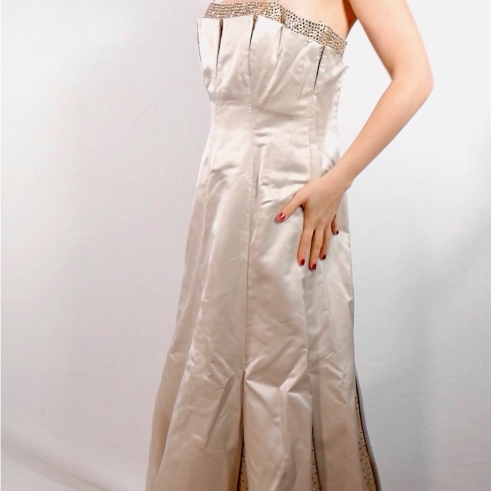 Rose Taft Glamorous Rhinestone Evening Gown Circa 1980s